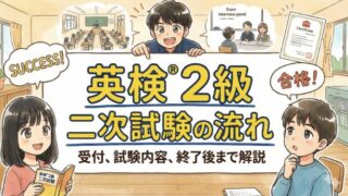 英検®2級二次試験の流れを網羅┃受付、試験内容、終了後まで解説