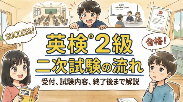 英検®2級二次試験の流れを網羅┃受付、試験内容、終了後まで解説
