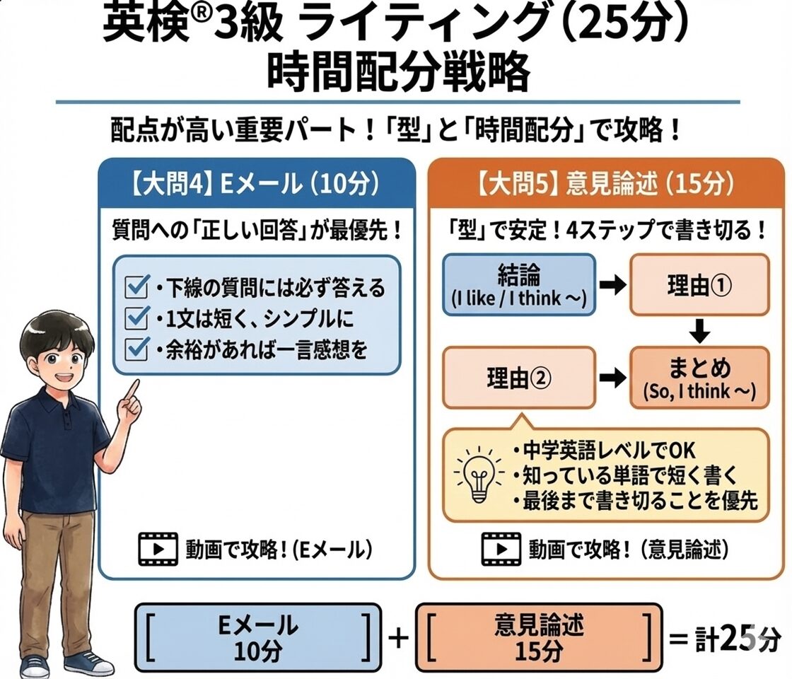 英検3級 時間配分