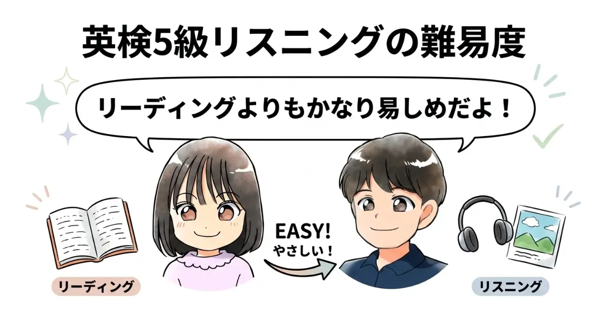 英検5級リスニングの難易度