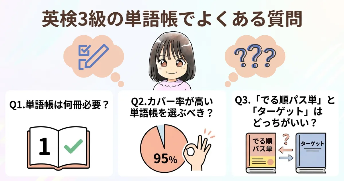 英検3級の単語帳でよくある質問